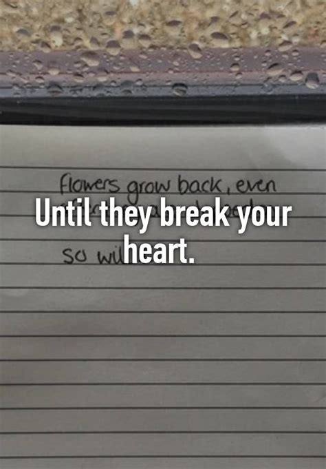 Until They Break Your Heart