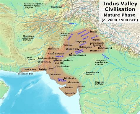 Fileindus Valley Civilization Mature Phase 2600 1900 Bcepng — Wikimedia Commons