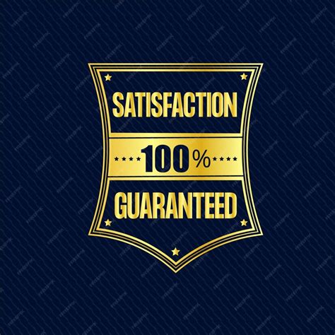 Premium Vector 100 Satisfaction Guaranteed Gold Silver Badge Collection Premium Vector
