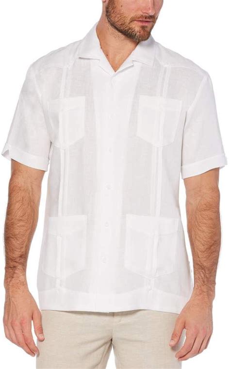 Big Tall Linen Classic Guayabera Shirt Short Sleeve Guayabera Shirt Guayabera