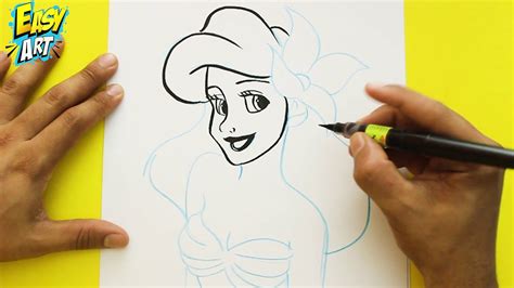 Cómo Dibujar A La Princesa Ariel De La Sirenita Paso A Paso Muy Fácil
