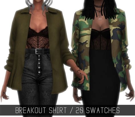 Breakout Shirt At Simpliciaty Sims 4 Updates