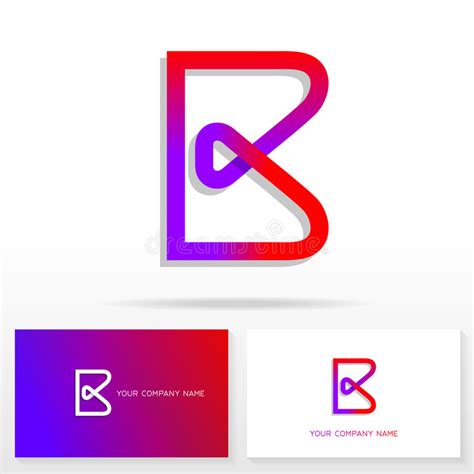 Letter B Logo Design Vector Sign Stock Vector Illustration Of