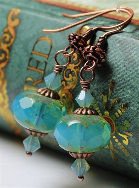 Oceanahandmade Jewelry Earrings Beaded Crystal Czech Glass