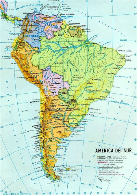 América Do Sul Mapas Geográficos Da América Do Sul