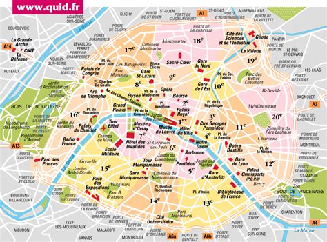 Paris Map Travelsfinderscom