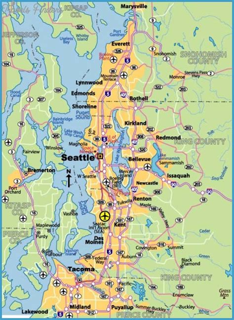 Seattle Map Travelsfinderscom