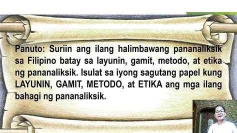 Halimbawa Ng Pananaliksik Sa Filipino Batay Sa Layunin Sahida The