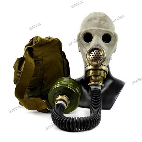 Grey Rubber Full Set New Soviet Russian Military Gas Mask Gp 5 Nos