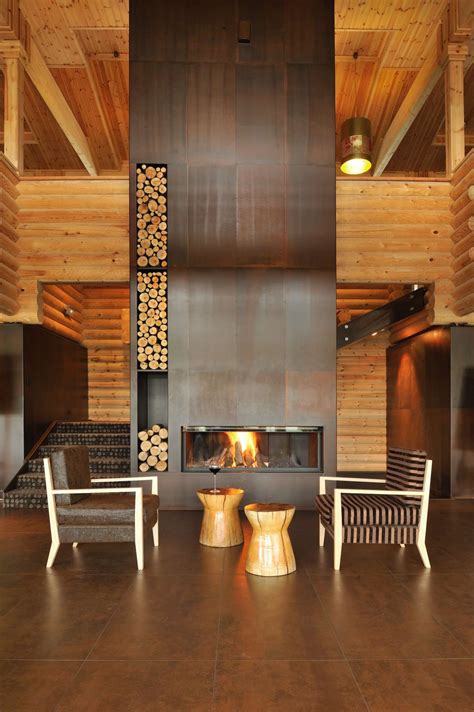 Modern Wood Fireplace Designs