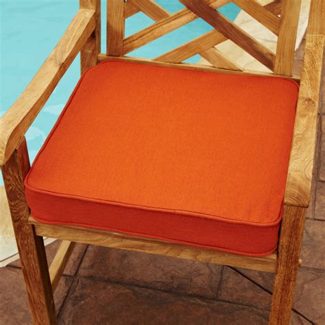 Mozaic Company X Sunbrella Solid Outdoor Square Deep Seat Patio Chair Cushion