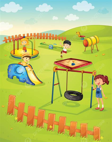 Cartoon Playground Equipment Png Vector Psd And Clipart With