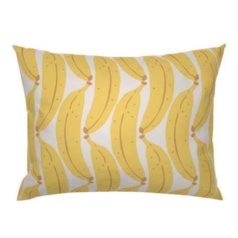 Illustrated Banana Pillow Sham Banana By Nadjapetremand Etsy