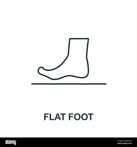 Flat Foot Line Icon Monochrome Simple Flat Foot Outline Icon For