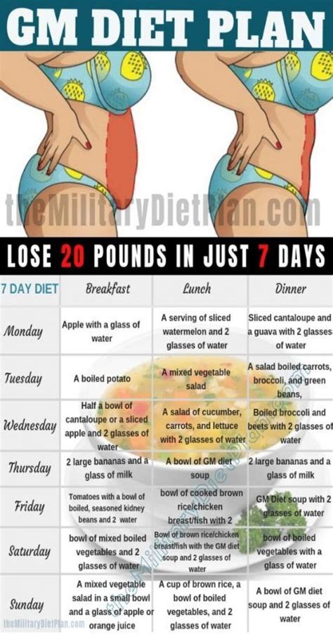 7 Day Gm Diet Plan Lose Up 20 Pounds In Just 7 Days Gm Diet Gm Diet