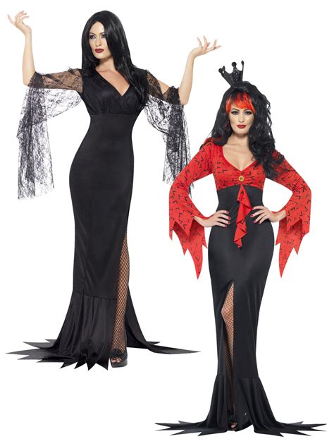 Fancy Dresses For Women Black Widow Elegant Gothic Witch Vampire Adult