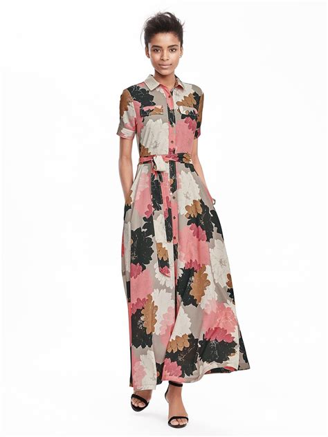 Floral Maxi Shirtdress Banana Republic Modest Floral Dress Modest Dresses Floral Maxi