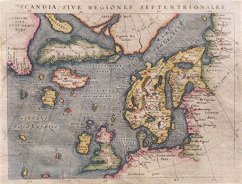 Maginis Map Of The North Atlantic 1597 Ficticious Islands Based On