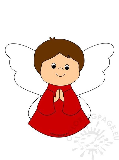 Coloring pages with characters from popular animated movies will be extremely interesting to your little fidget. Little Christmas Angel Praying - Coloring Page