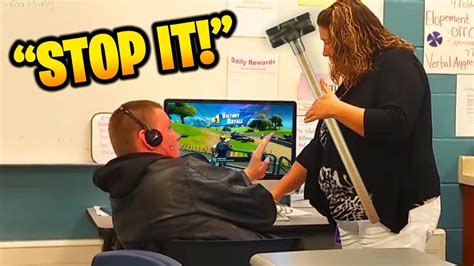 Kid Caught Playing Fortnite In Class Big Mistake Youtube