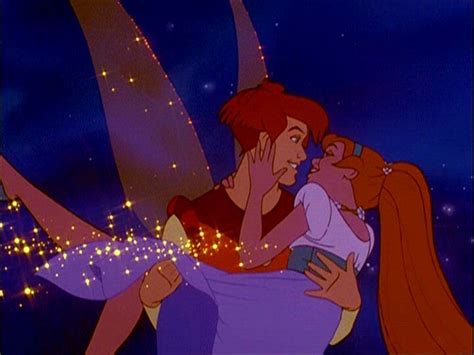 Prince Cornelius Carrying Thumbelina In His Arms Animated Movies