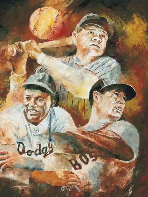 Baseball Art Legends Painting By Artist Christiaan Bekker