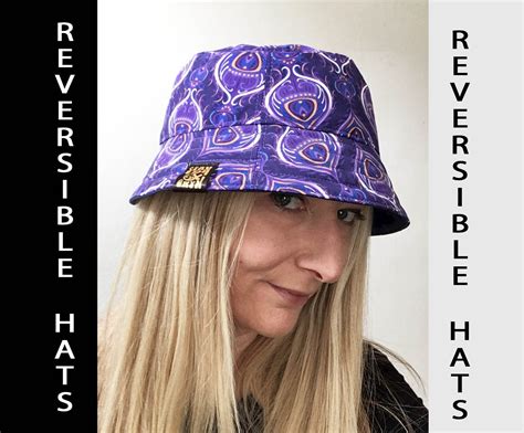 Purple Bucket Hat Paisley Fabric Hat Retro Sun Hat Etsy