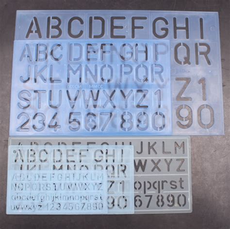 Stencil Plate No740 Plastic Abc Letter Stencil Ruler 40mm Pepper