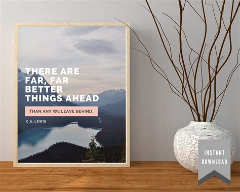 Cs Lewis Quote There Are Far Far Better Things Etsy Best Popular