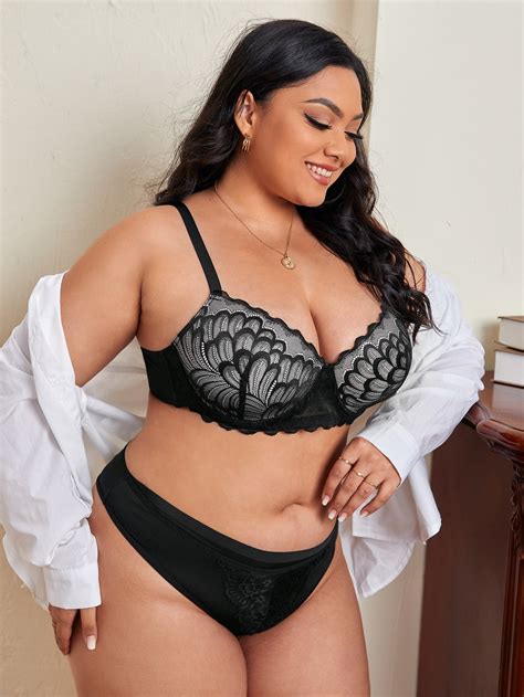 Top Selling Ladies Plus Size Lace Bra Panty Underwear Sets China Sexy