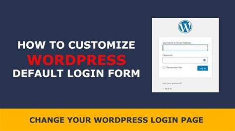 How To Customize Your Wordpress Login Page Without Plugin Custom Login Form YouTube