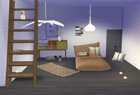 Sssvitlans Sims 4 Bedroom Sims 4 Cc Furniture Attic Loft
