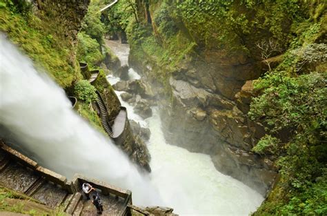 The Paílón Del Diablo Waterfall Latitude Ecuador