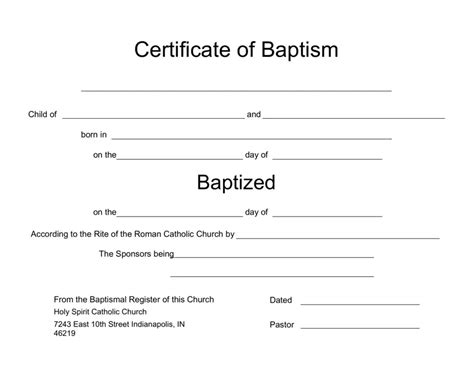 Baptism Certificate Online ≡ Fill Out Printable Pdf Forms Online