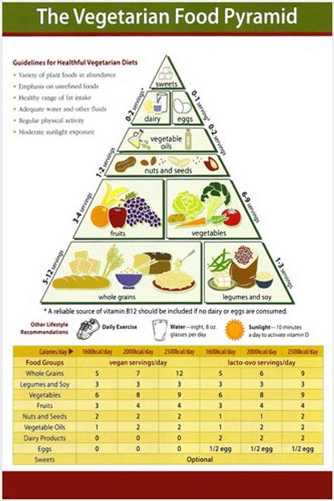 Consumers can think of the healthy eating pyramid as a grocery list: Vegetarian Food Pyramid Educational Poster 24x36 Healthy ...