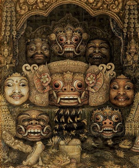 Pande Darmayana Lukisan Tradisional Bali Daerah Ubud Indonesië