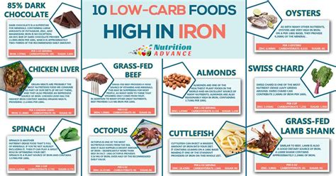 10 Low-Carb Foods That Are High in Iron - Nutrition Advance