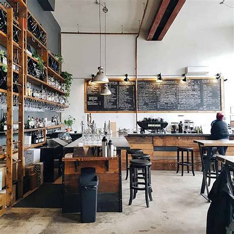 Buy Brown Rustic Industrial Design Cafe Counter With Granite Counter