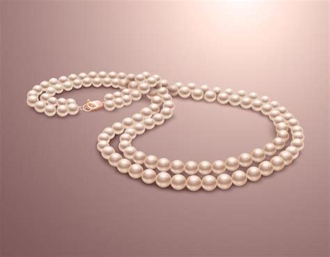 Pearl Necklace Realistic 443829 Vector Art At Vecteezy
