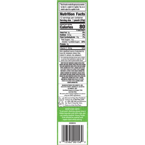 33 Annies Fruit Snacks Nutrition Label Label Design Ideas 2020