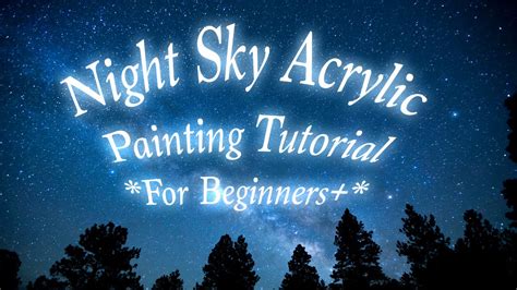 Night Sky Painting Tutorial For Beginners Youtube