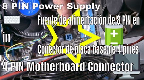 8 Pin Power Supply In 4 Pin Motherboard Connector Tonikko 🔎🖥🆘 Youtube