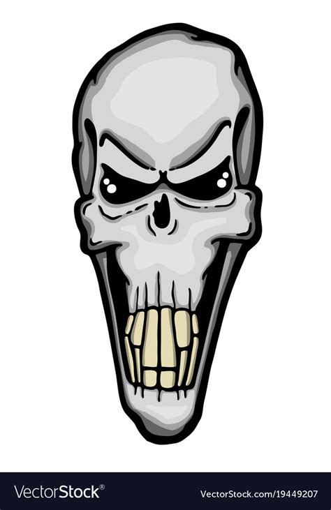 Scary Evil Skull Royalty Free Vector Image Vectorstock