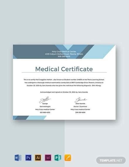 Free 54 Sample Medical Certificates In Pdf Ms Word Pages