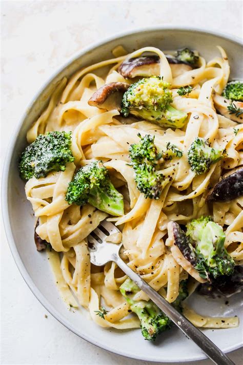 Broccoli And Mushroom Fettuccine Dishing Out Health