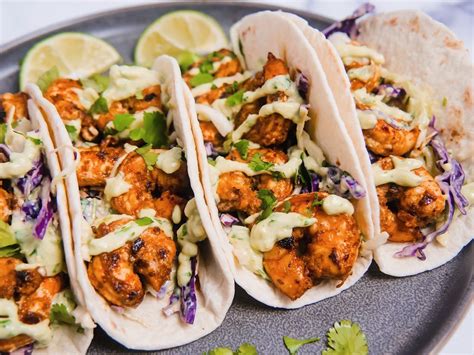 The nice thing about this recipe is that it comes together in 30. Spicy Shrimp Tacos with Avocado Crema | Recipe | Spicy shrimp tacos, Spicy shrimp, Avocado crema