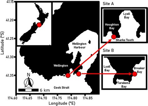Map Showing The Location Of Sampling Sites A Sharks Tooth And B Breaker Download Scientific