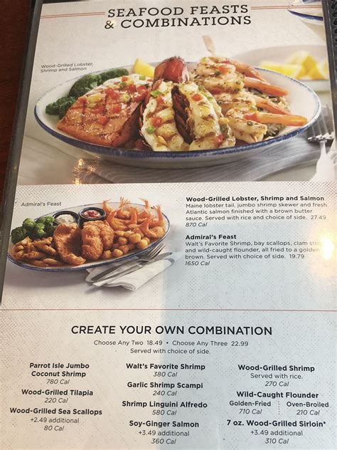 You can even order a sampler, where you will receive two cakes of each type. Red Lobster menu with prices - SLC menu