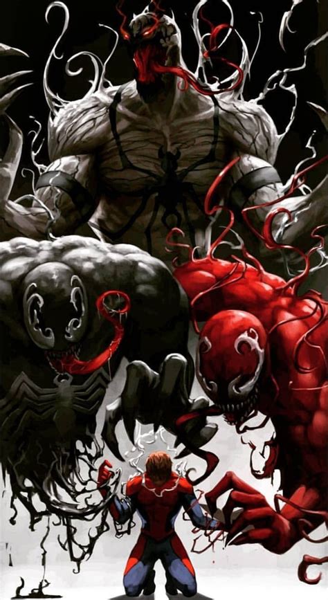 Spider Man Venom Anti Venom Carnage Marvel Artwork Carnage Marvel