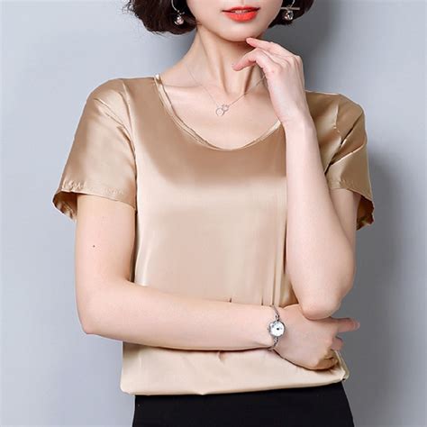 New Spring Blouses Shirt 2019 Women Blouses Short Sleeve Formal Chiffon